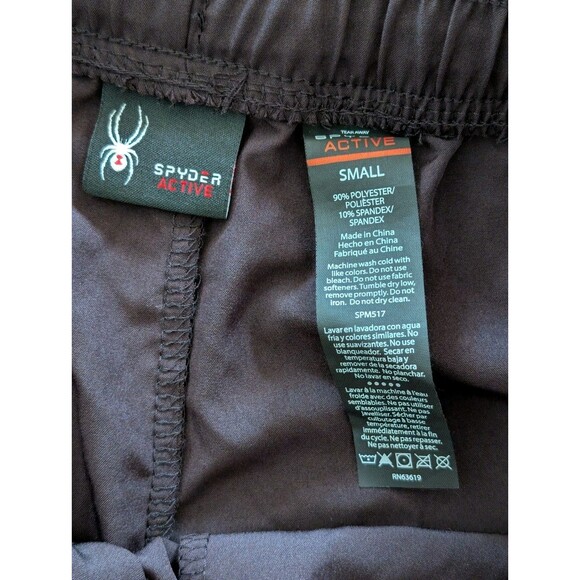 Spyder Active ProWeb Men’s Small Black Shorts with Zipper Pocket - Picture 3 of 6